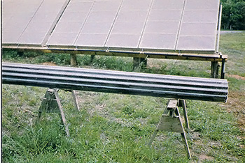 Our MOTHER EARTH NEWS flat plate collector, which will help establish a baseline for our comparison of solar collectors.